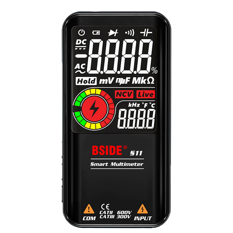 BSIDE Digital Multimeter 9999 T-RMS 3.5LCD Color ..